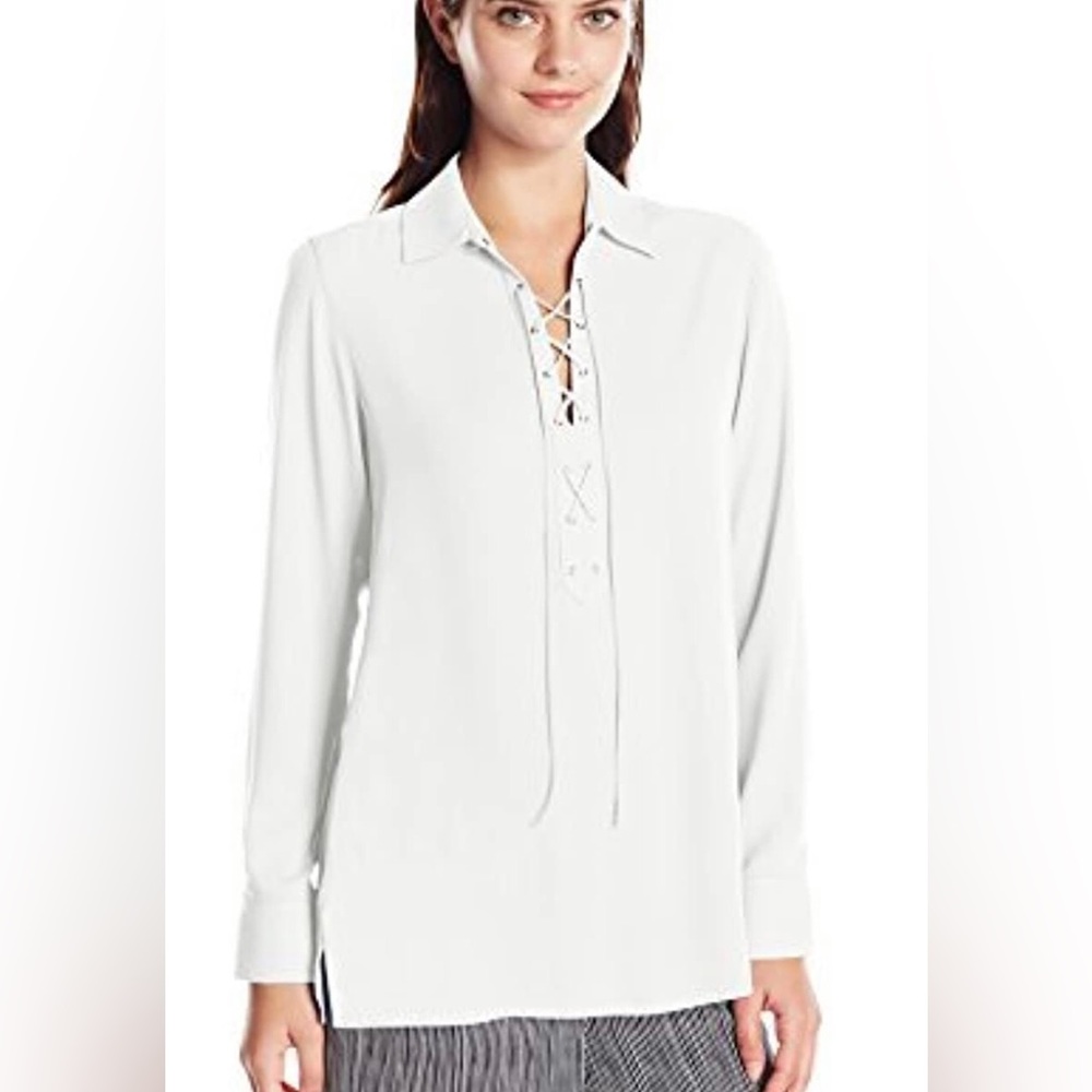 NWT Foxcroft White Blouse 18